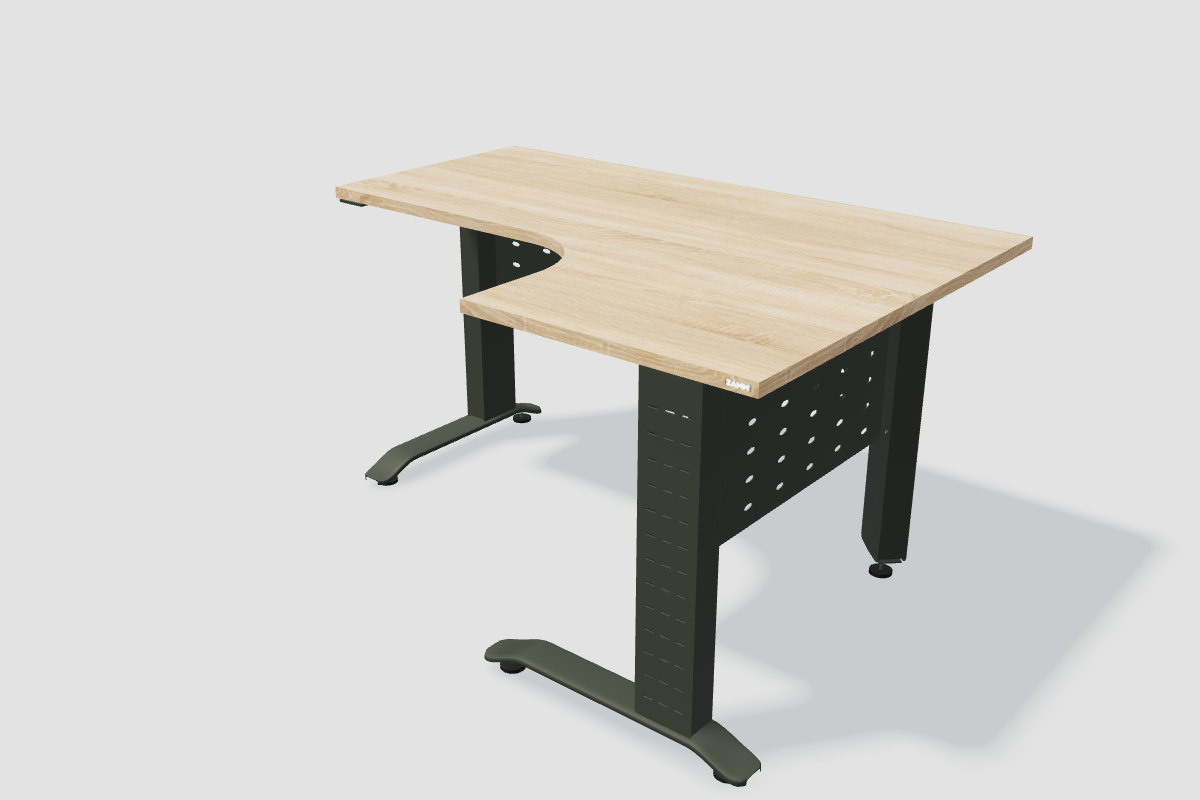 Стол ZAMM Альфа · эргономичный — форма опор и столешницы